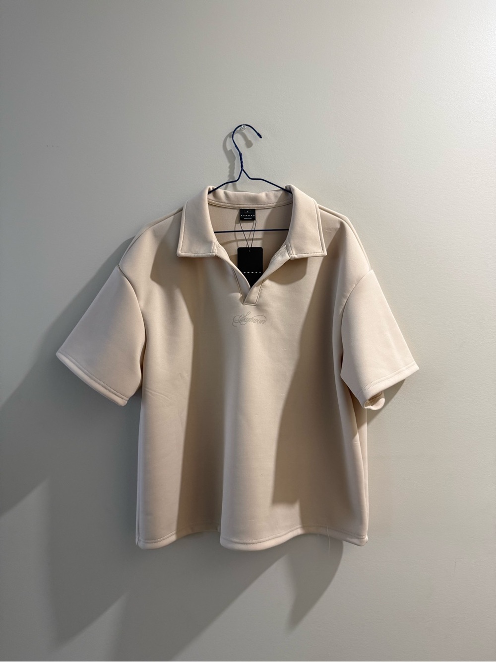 Men's Short-Sleeve Polo Shirt in Cream